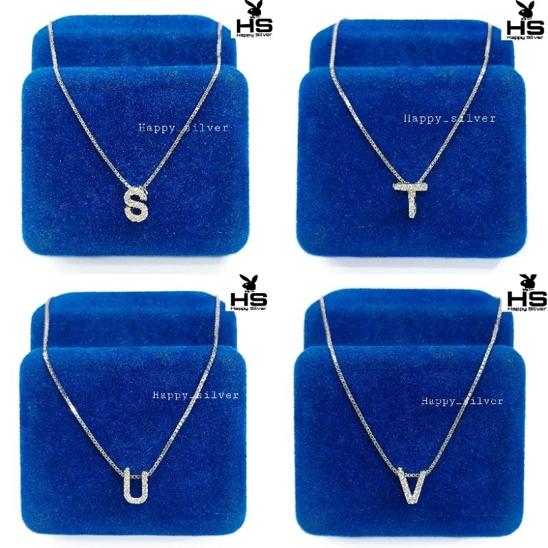 RB Kalung Anak Perak Asli Silver 925 Perak Asli Silver Kalung Huruf, Inisial, Alfabet, Kalung Nagita