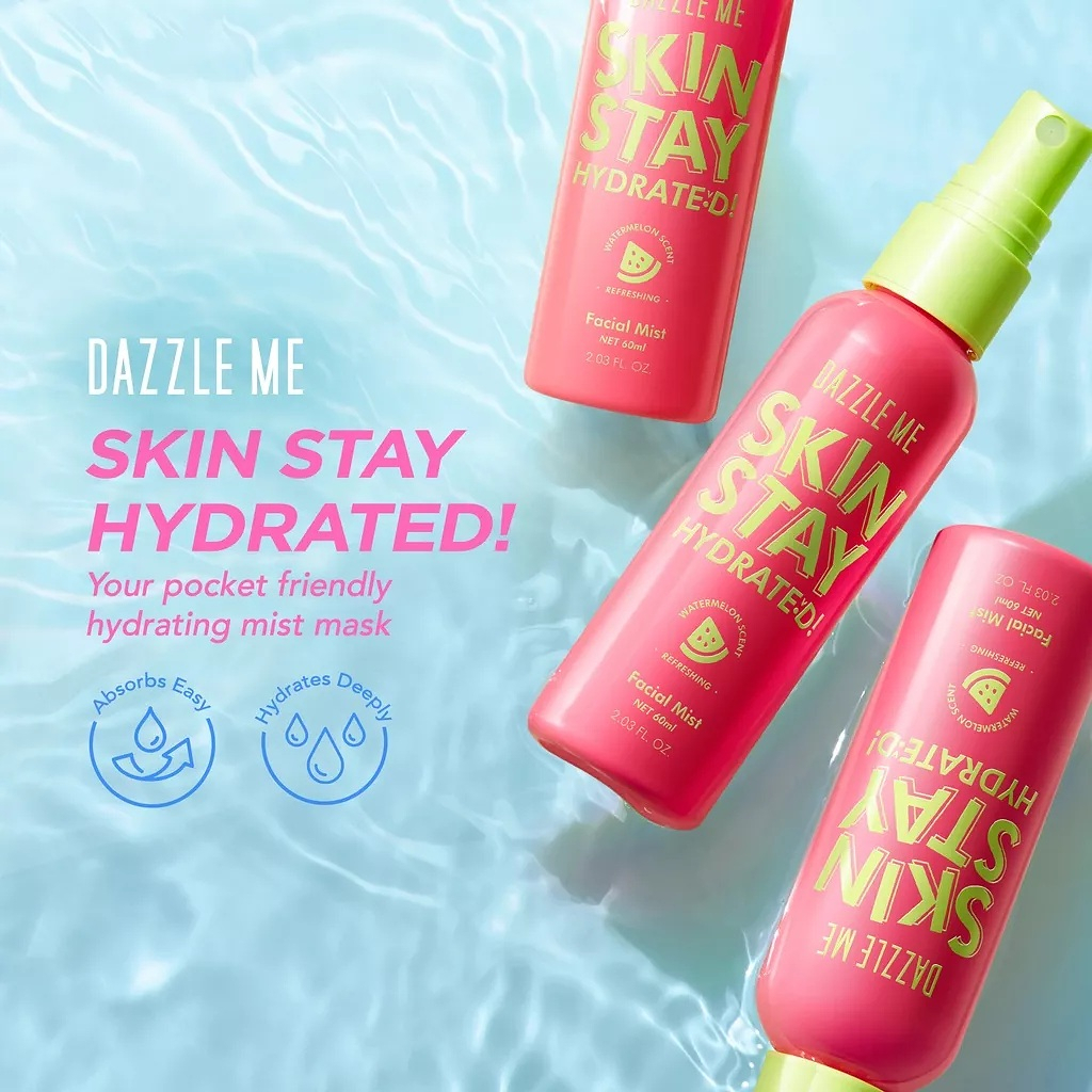 DAZZLE ME SKIN STAY HYDRATED FACIAL MIST - TERDAFTAR BPOM - FACIAL MIST DAZZLE ME MURAH