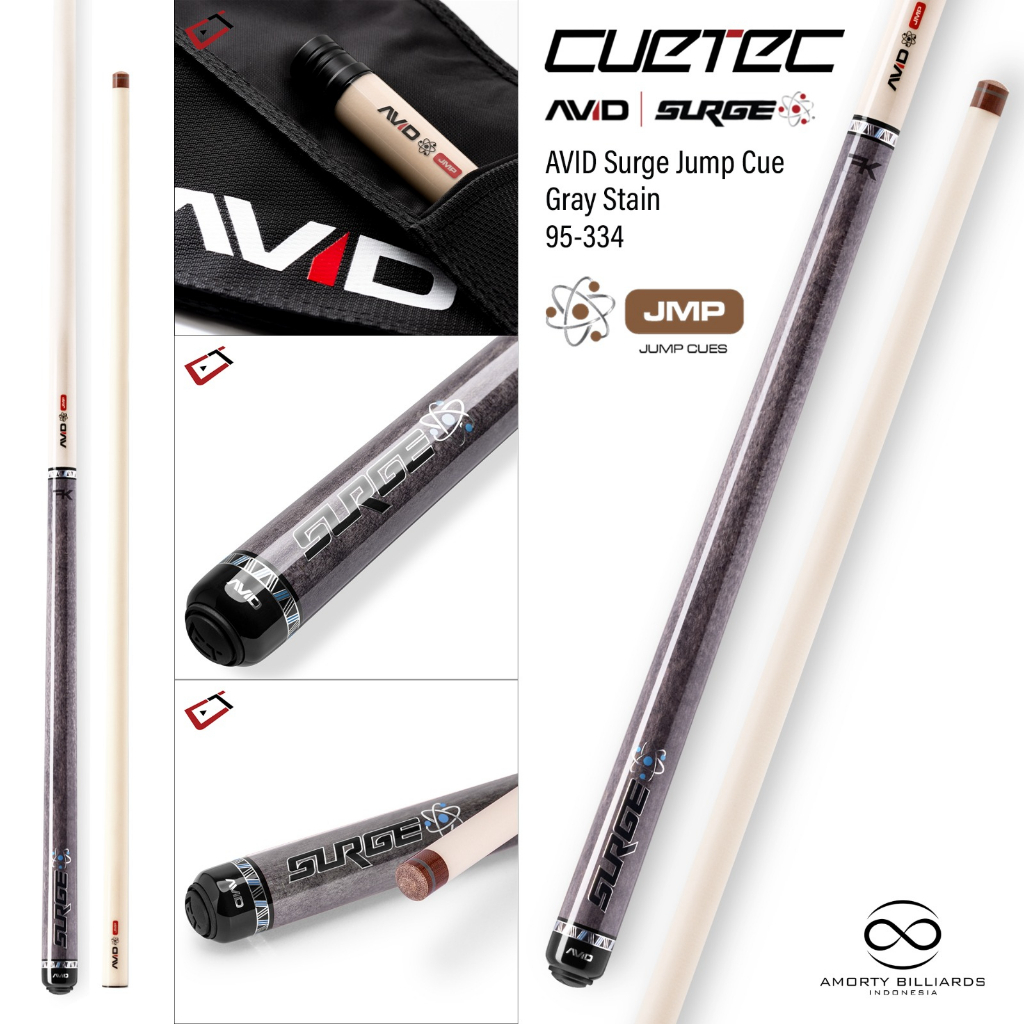 Cuetec Avid Surge Jump Cue Gray Stain / Stik Play Jump