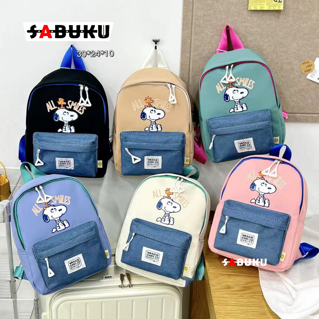 [S&amp;K]Tas Ransel Anak Paud/TK Karakter Snoopy Cartoons Tas Punggung Backpack Terbaru -303