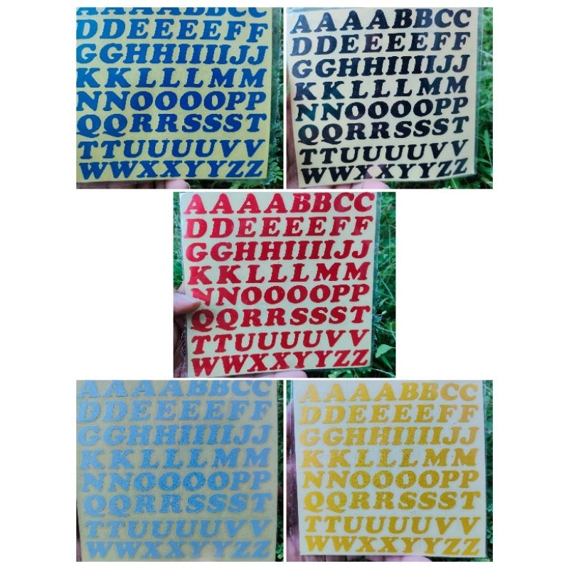 Sticker Cutting Huruf Abjad BALOK | stiker abjad posfor model balok