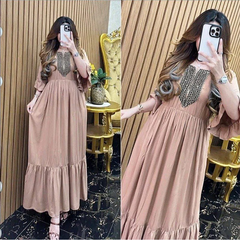 AYUNDA MIDI DRESS RENDA