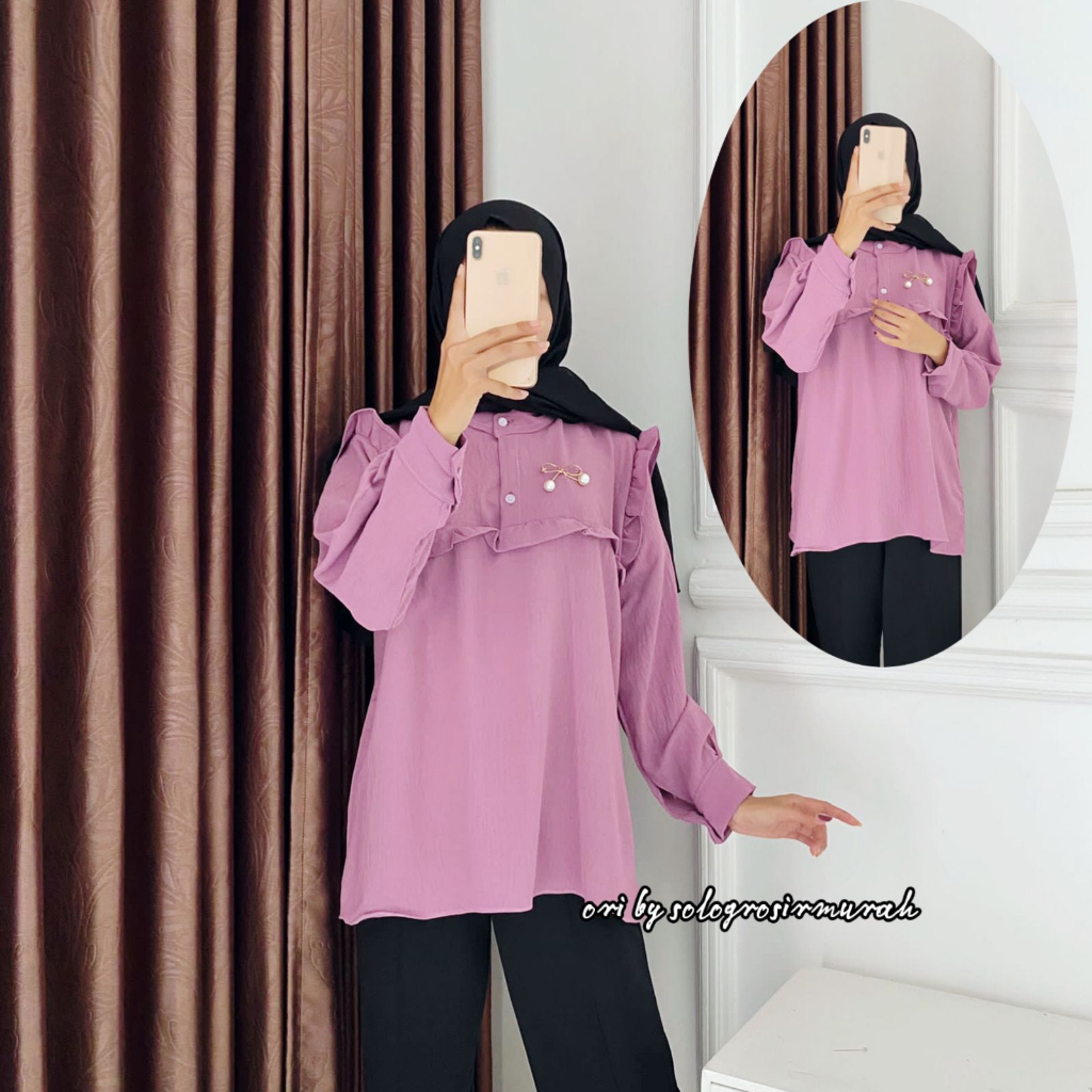 ASTRELLA BLOUSE CRINCLE AIRFLOW LD 110CM // ATASAN POLOS CRINCLE