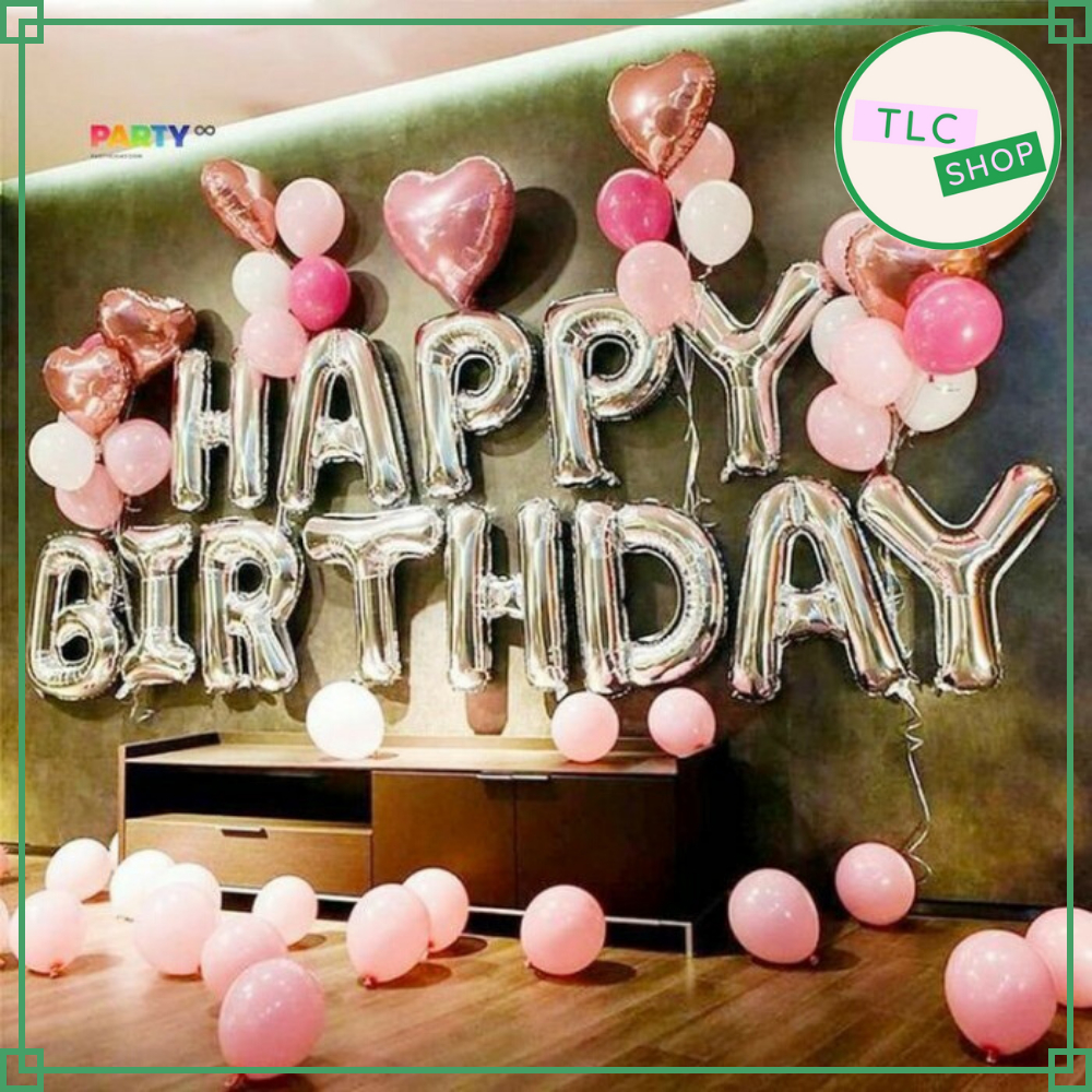 Balon Foil Happy Birthday / Balon Huruf Happy Birthday / Balon Ulang Tahun / Balon Set Happy Birthda