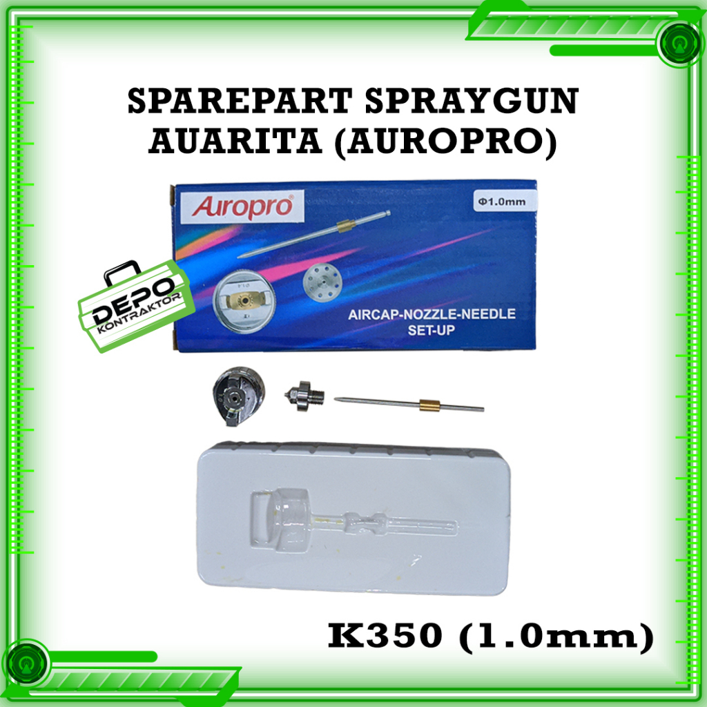 Fluid Nozzle Set Sparepart Spraygun K350 1 mm Nozzle Set