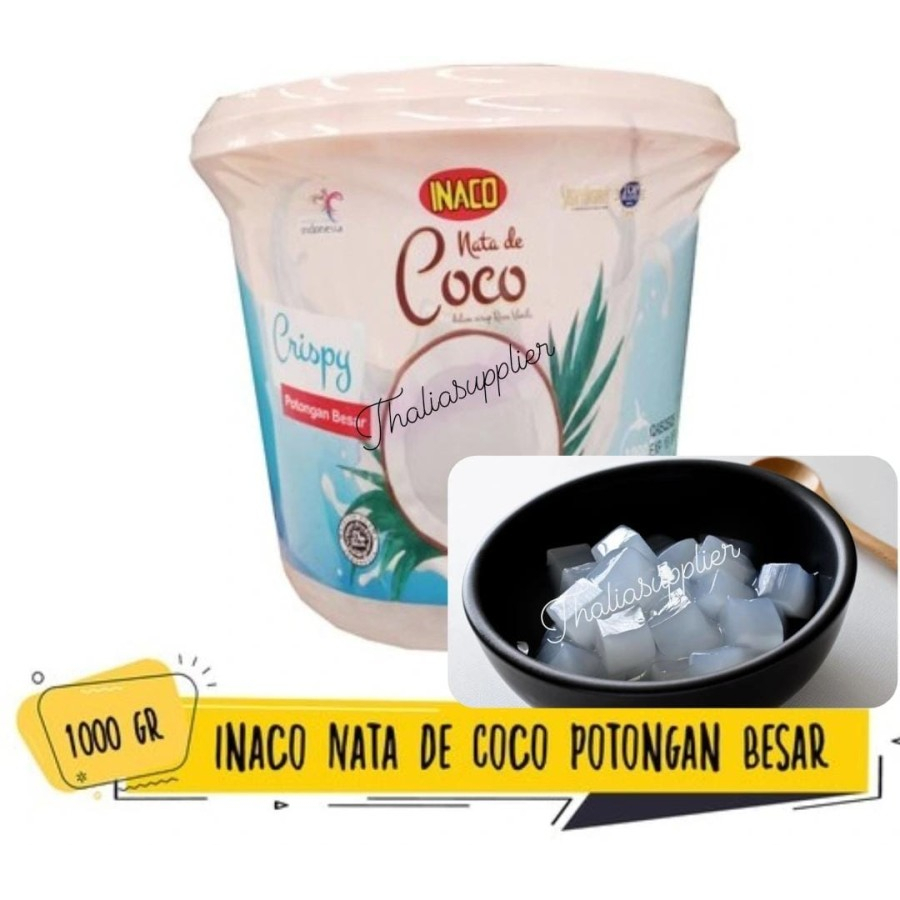 

INACO NATA DE COCO CRISPY POTONGAN BESAR 1KG EMBER