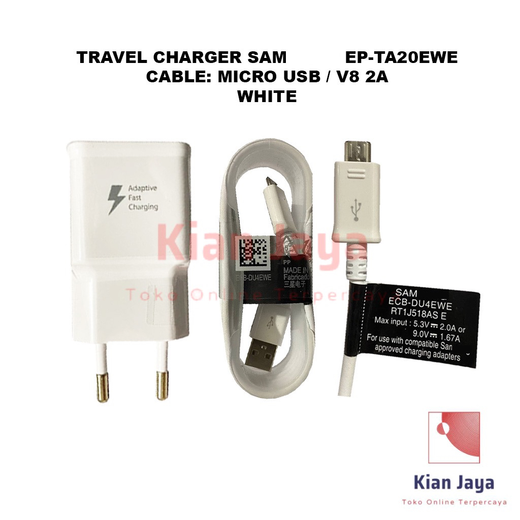 [Garansi 100% Ori] Travel Charger SM Galaxy Note 4 S6 J2 Prime G530 J3 J310 J5 J510 J710 J7 Fast Charging 15W Micro USB Cable 100% Ori Travel Adapter