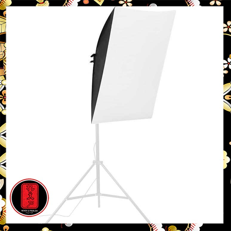 TaffSTUDIO Payung Softbox Reflektor 50x50cm E27 Single Socket - LD-TZ206 - Black