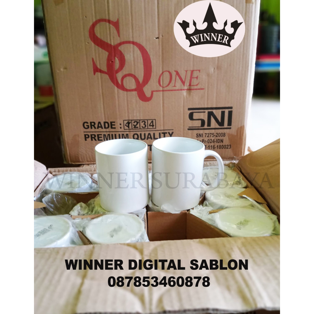 MUG SUBLIM PUTIH POLOS SUPERWHITE / MUG COATING PUTIH POLOS / MUG COATING PUTIH POLOS