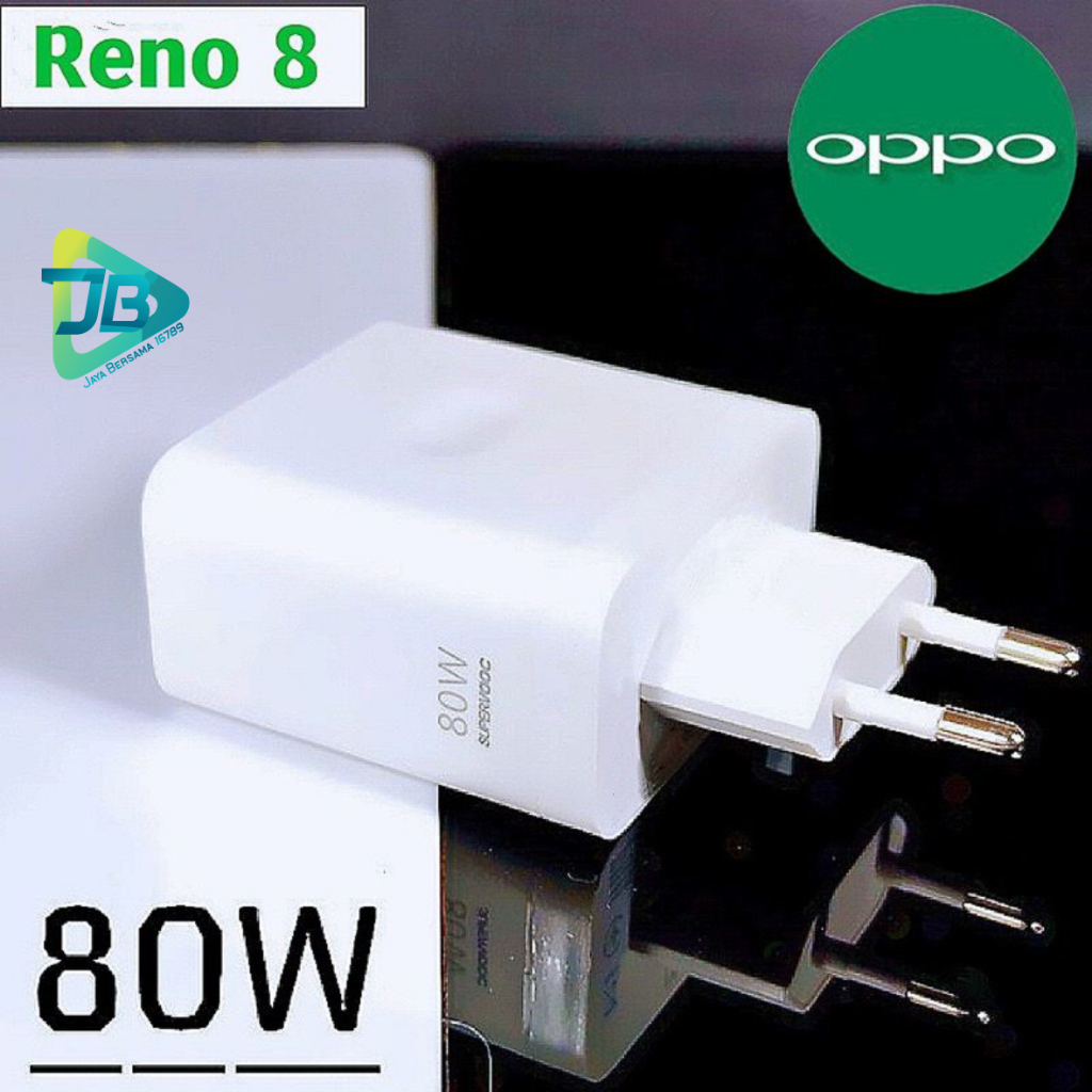 BATOK ADAPTOR ORIGINAL OPPO 80W SUPER VOOC &amp; VOOC PENGISIAN SUPER CEPAT OPPO RENO8 RENO 7 RENO 6 RENO 5 RENO 5F RENO 4 A77S A57 2022 A15 A16 A16E A17 A17K A5 2020 A9 2020 JB8875