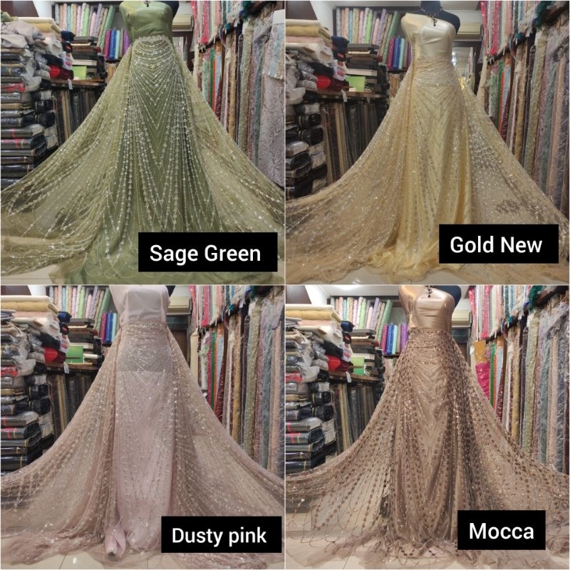 Kain Dress Tile Zuhair Batu Payet Ivana Bridal Import Varian