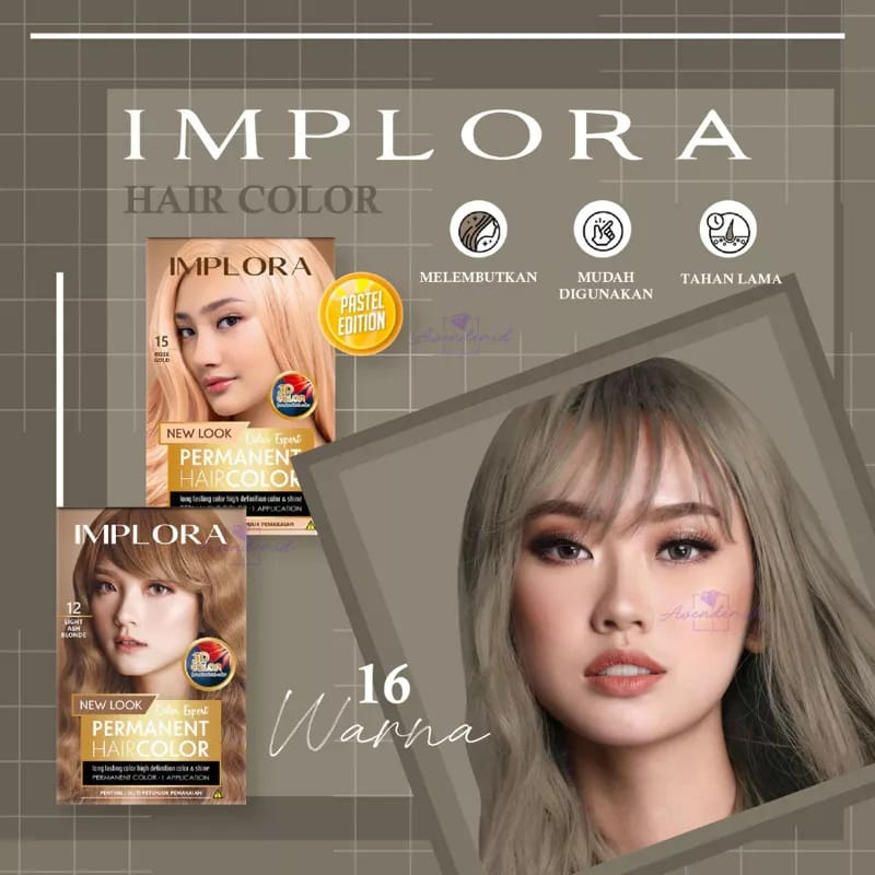 `ღ´ PHINKL `ღ´ ɪ ᴍ ᴘ ʟ ᴏ ʀ ᴀ   IMPLORA semir hair color  permanent cat rambut tidak merusak