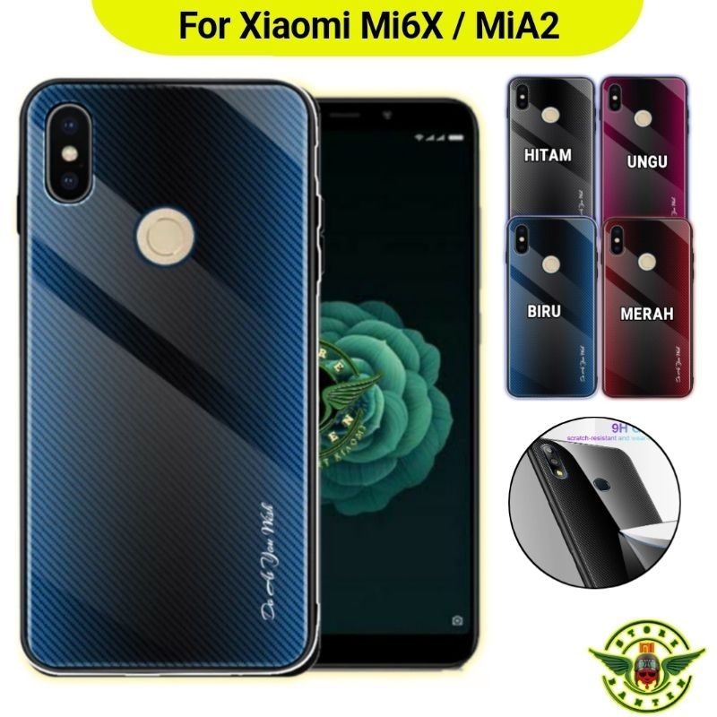 Carbon Case Xiaomi MiA2 Mi6x Redmi 6X - Softcase Kesing Armor Iron Tpu Case Mi6X Original