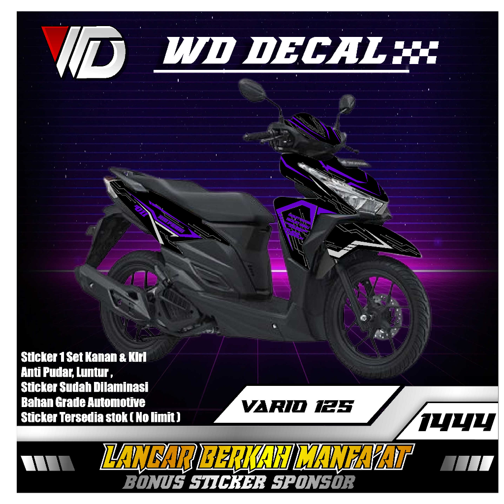 01444 decal sticker sepeda motor honda VARIO 125 LED