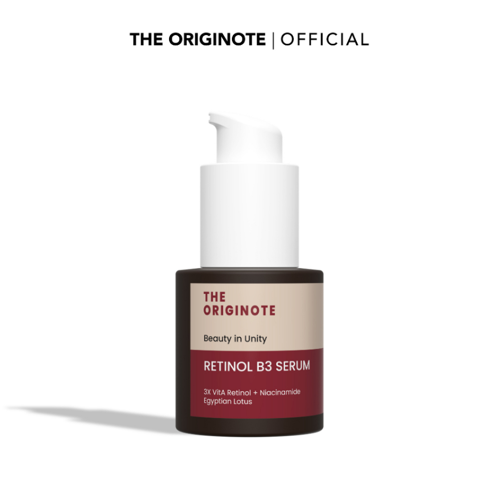 [ FREE GIFT ] The Originote Retinol B3 Serum - Serum Anti Aging Menyamarkan Garis Halus Meratakan Warna Kulit Merawat Kulit Berjerawat with Vitamin A Niacinamide