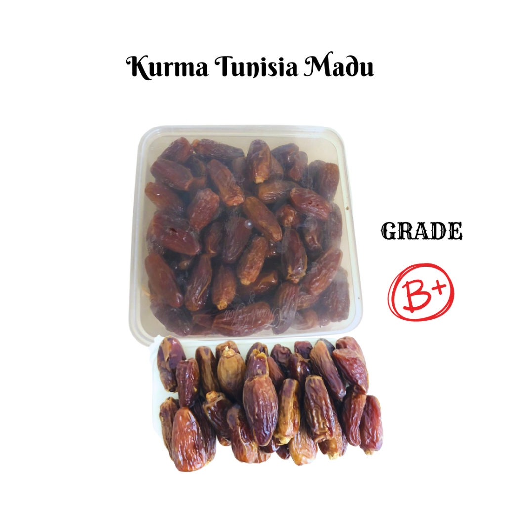 

KURMA TUNISIA MADU GRADE 2 1 KG / TUNISIA NON TANGKAI / KURMA MADU / KURMA MANIS / TUNISIA MADU