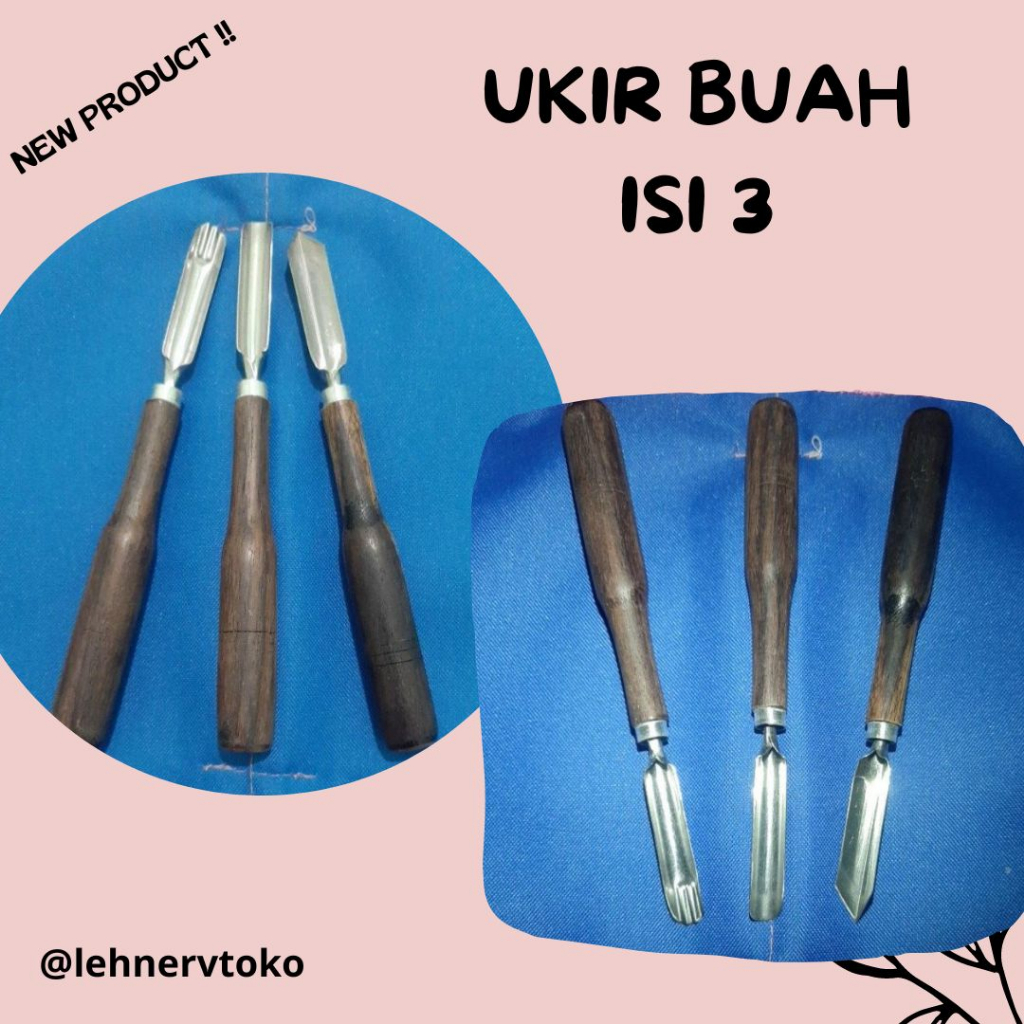 

✔❤ Pisau garnish isi 3 Pisau Ukir Buah Dan Sayur Pisau Tumpeng | Pisau garnish tumpeng isi 3 pcs