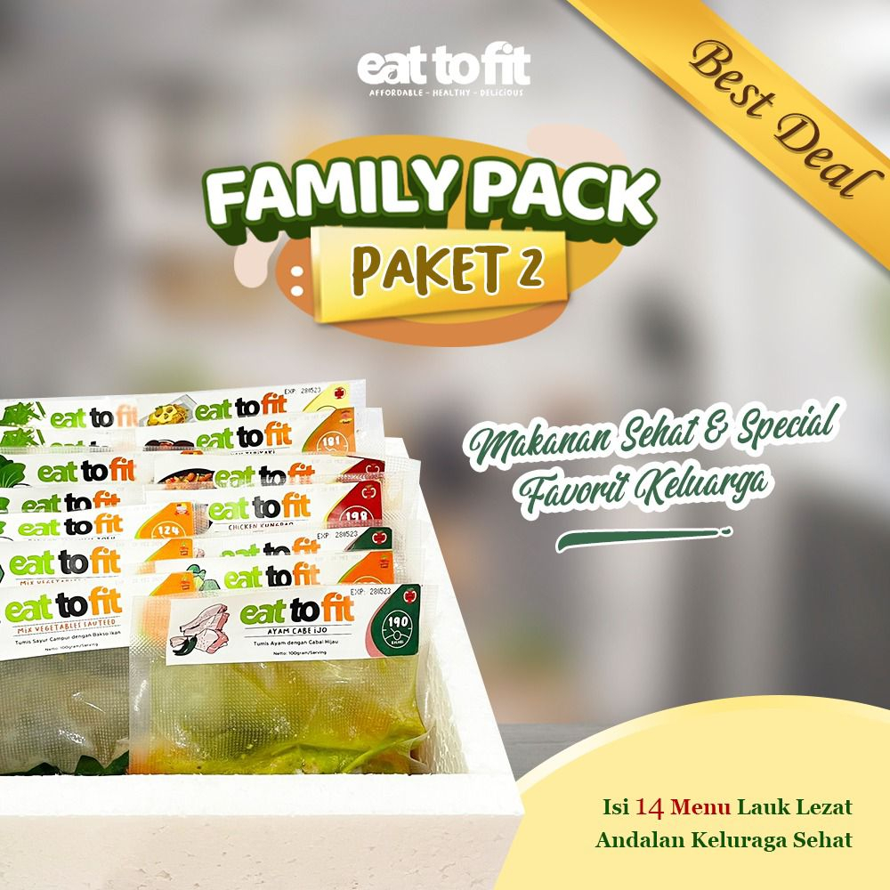 FROZEN FOOD PAKET MAKANAN SEHAT KELUARGA PAKET FAMILY PACK EAT TO FIT