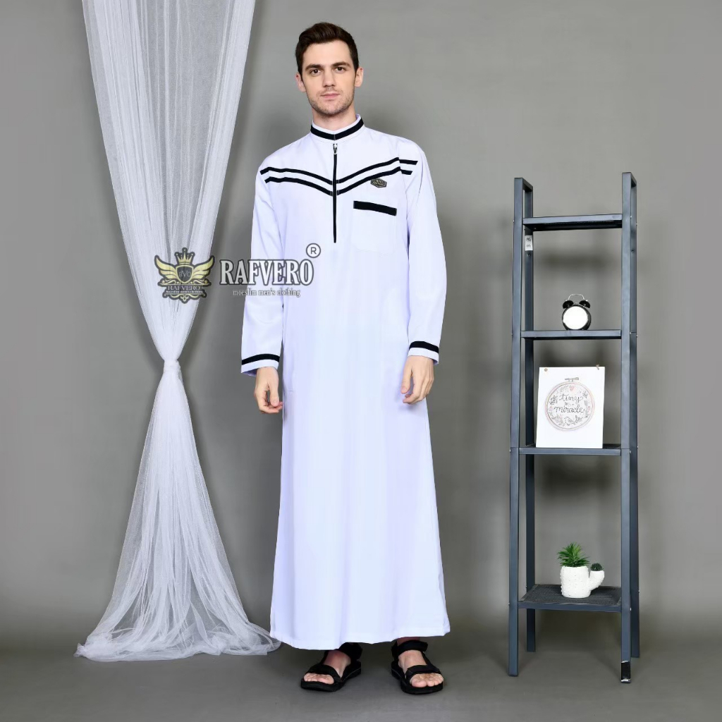 Jubah Pria Zafran Lengan Panjang Original (M L XL) Jubah Pakistan Premium Gamis Pria Kekinian Gamis 