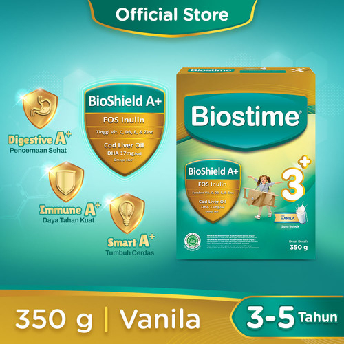 Biostime 3+ Madu Vanila 350 Gram Susu Formula Pertumbuhan Anak