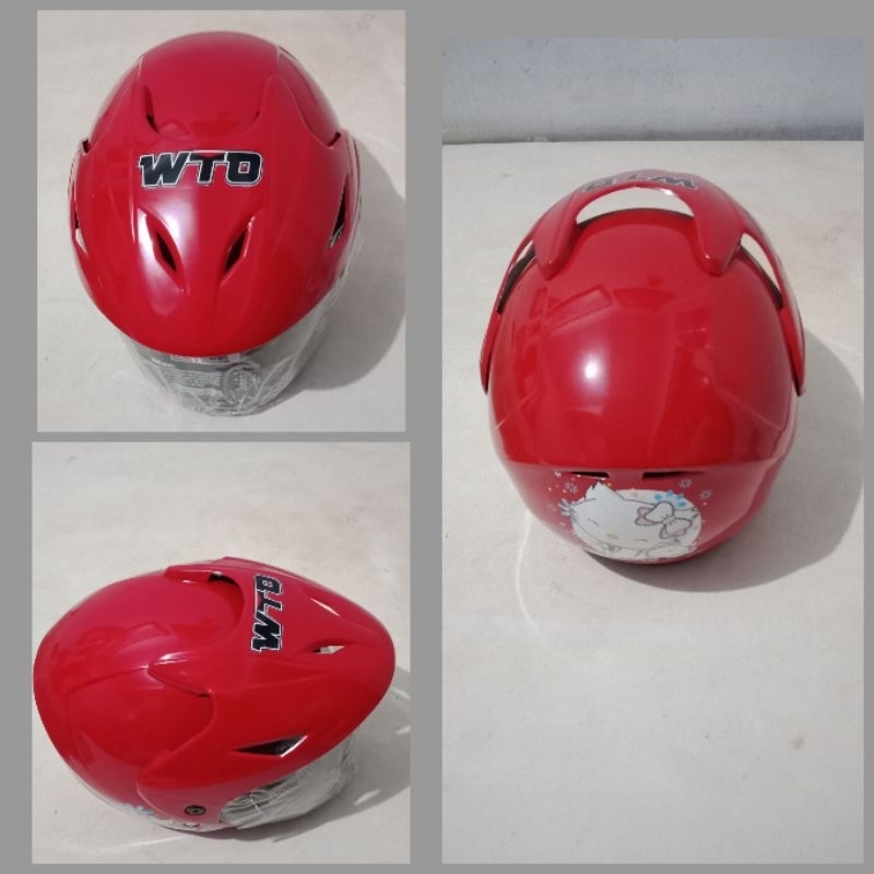 Helm anak motif pet WTO helm anak wto topi helm anak
