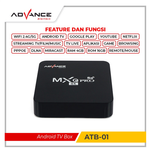 ITSTORE Advance ATB-01 Android Tv Box MXQ Pro 4K Support Wifi 2 + 16GB TV BOX Android