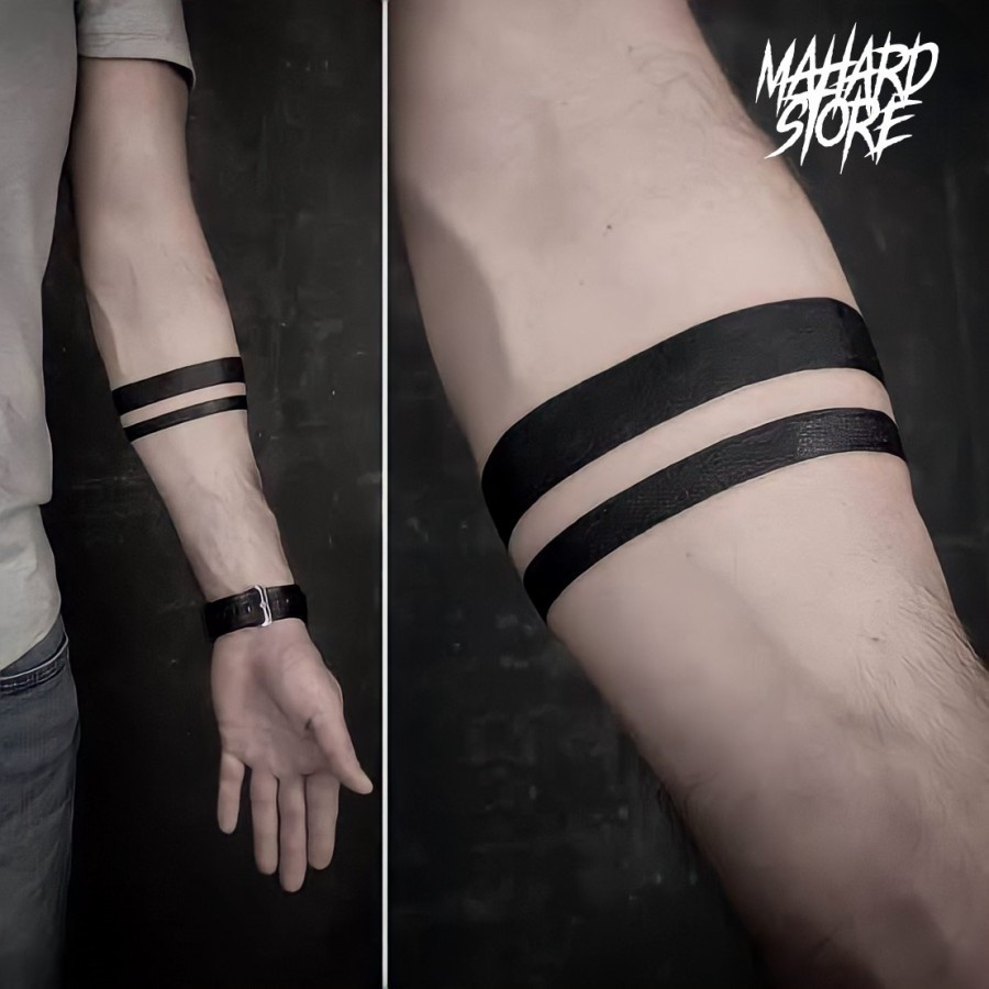 ✨Tato Temporer Tato garis tribal / gelang tato gelang kaki dan tangan Stiker Tatto