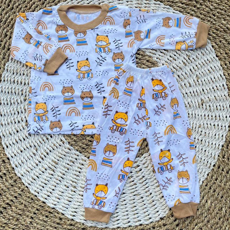 setelan baju tidur bayi piyama kaos oblong anak 3-12bulan DNW BABY