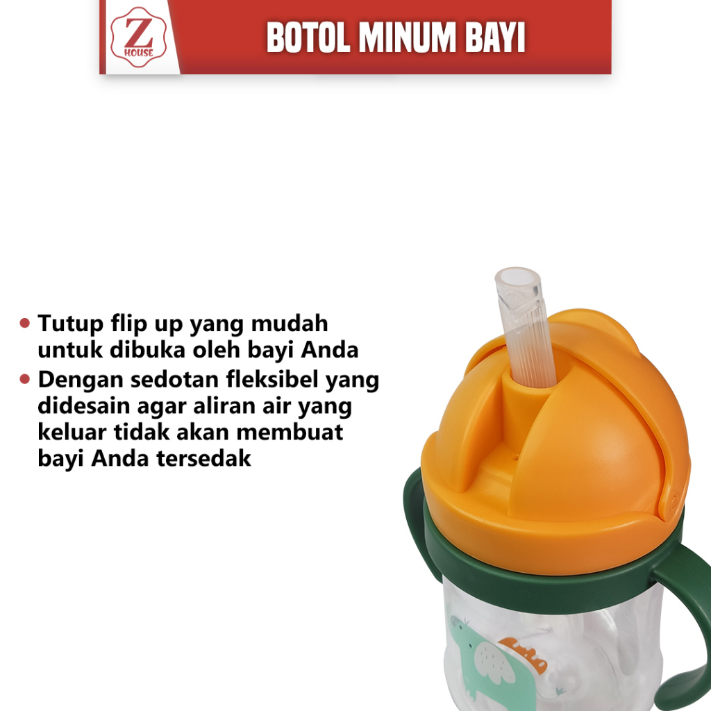 Botol Minum Anak Lucu Bottle 250ml Baby Kettle Tempat Minum Susu Bayi Dan Balita Warna Motif Kartun Lucu Botol Gelas Minum Sedotan