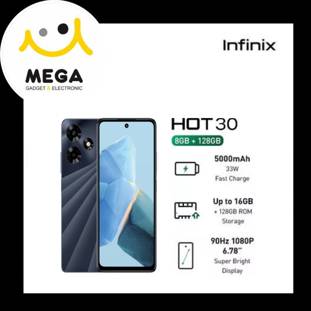 Infinix Hot 30 8GB + 128GB Garansi Resmi Infinix Indonesia