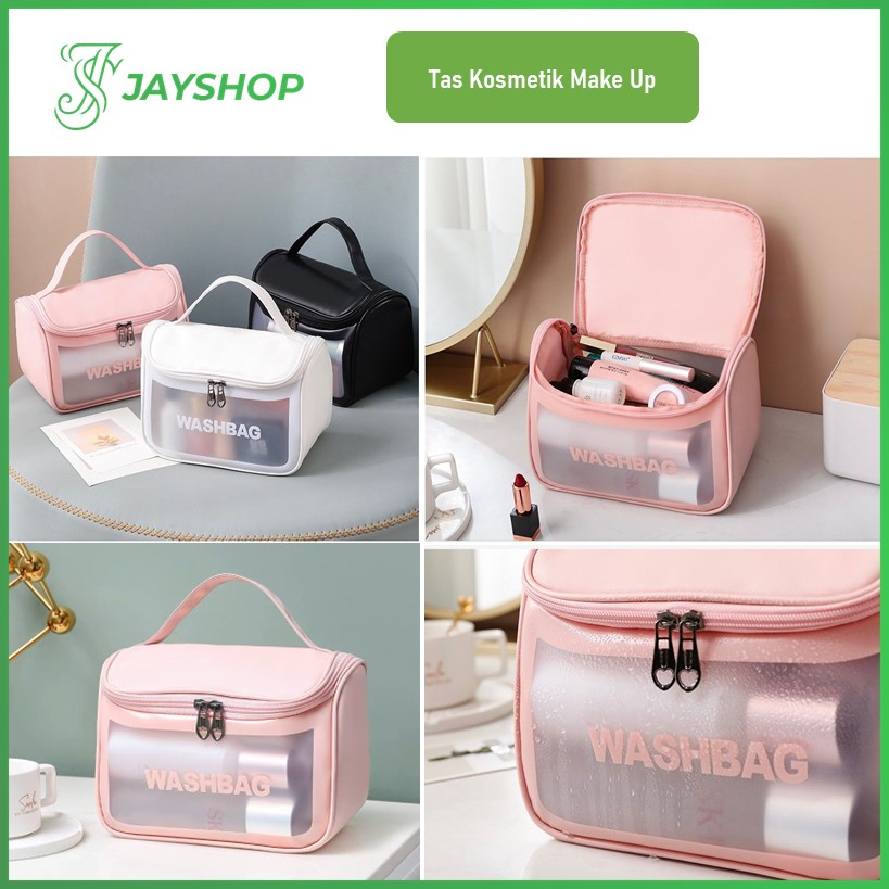 Tas Kosmetik Make Up Transparan Waterproof Tas Kosmetik Anti Air