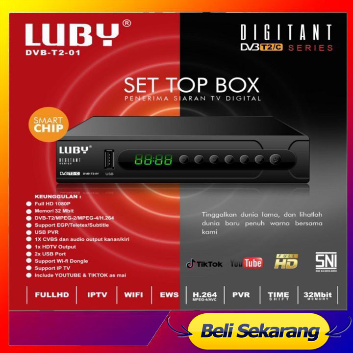 SET TOP BOX/STB LUBY SET TOP BOX LUBY DVT-T2-01 TV WIFI RECIVER PROMO MURAH