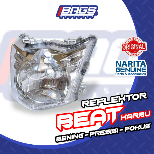 Reflektor Beat Lama Karbu Headlamp Kaca Mika Lampu depan