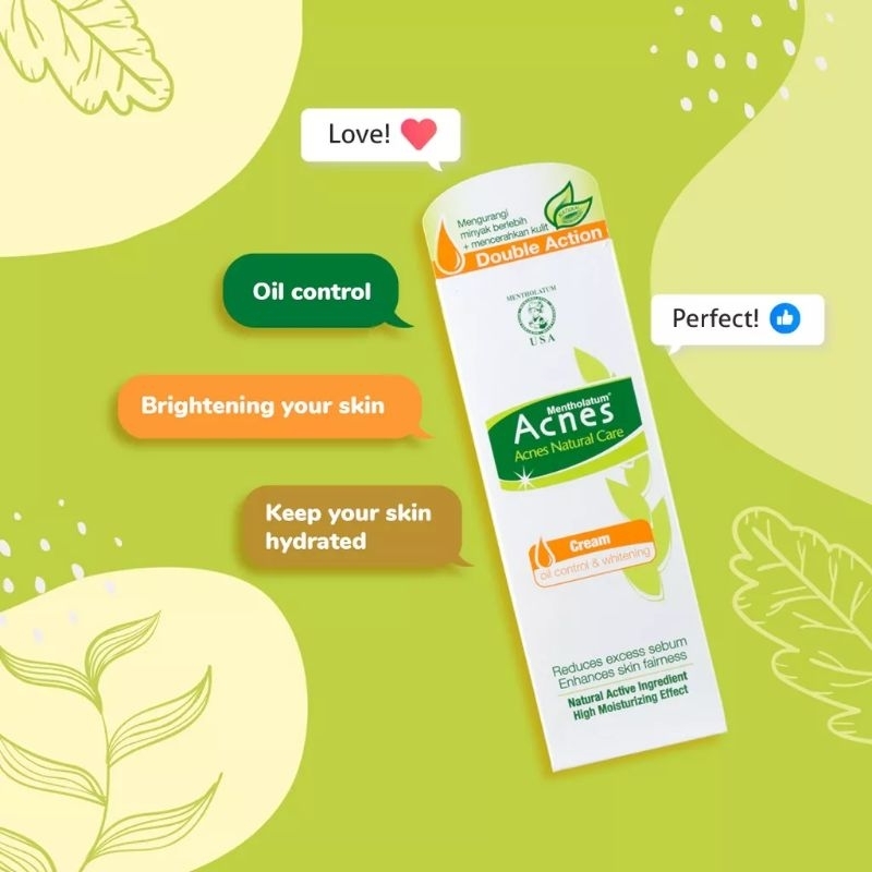 Acnes Cream Oil Control &amp; Whitening 40gr