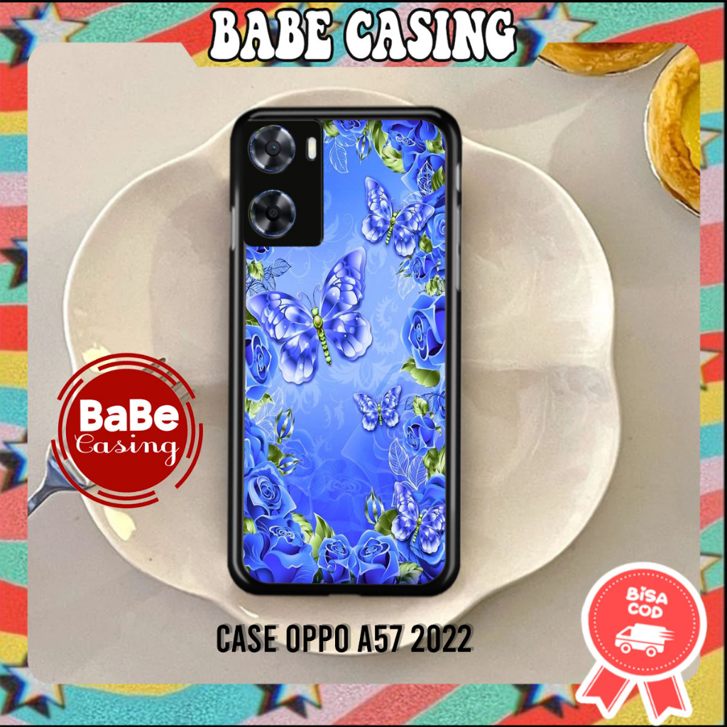 Casing oppo a57 2022 case hp oppo a57 2022 kesing terbaru case anime motif [ kupukupu ] case softcas