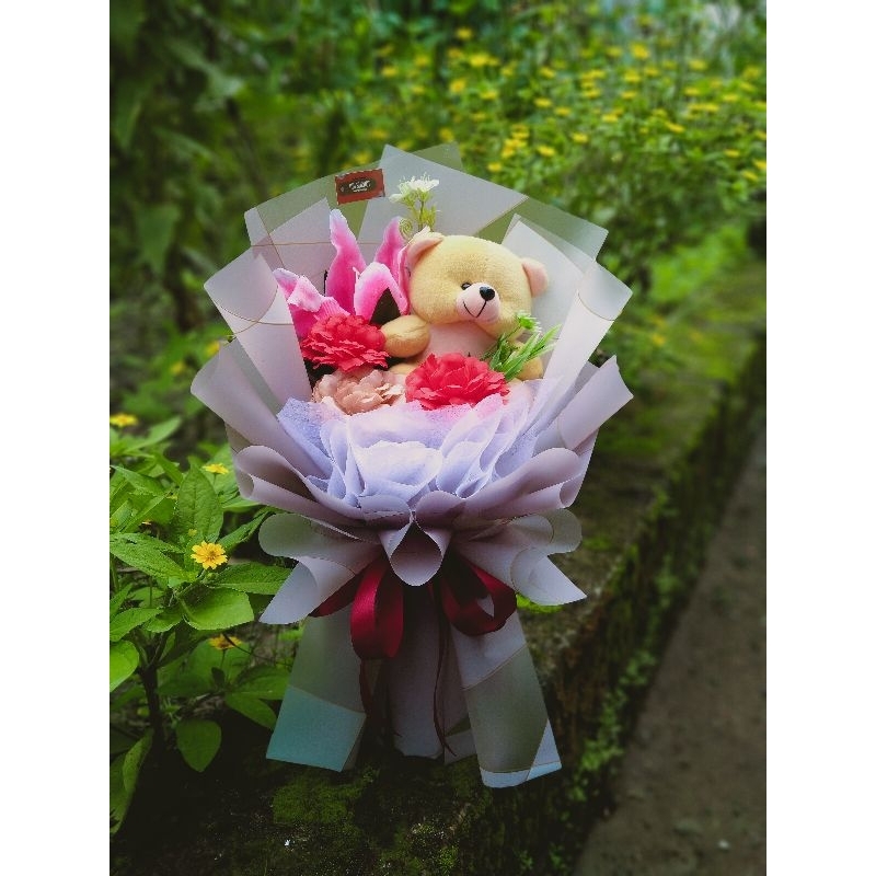 BUKET BONEKA BUNGA BESAR