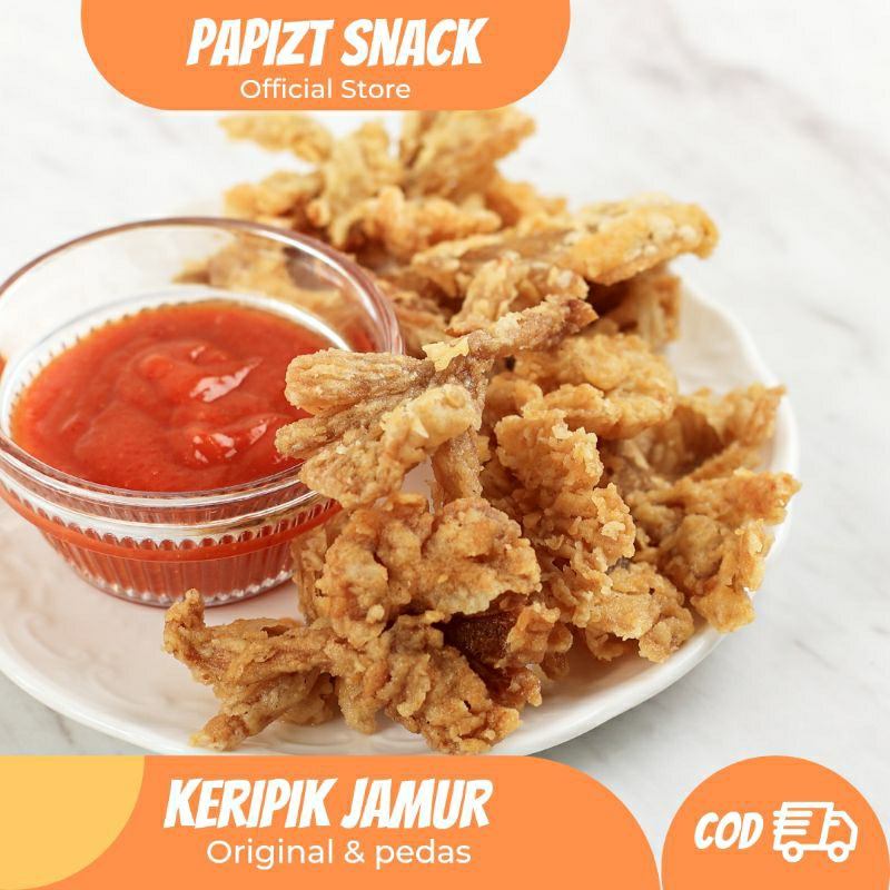 

Jamur tiram crispy original Pedas 500 g 750 g 1 kg