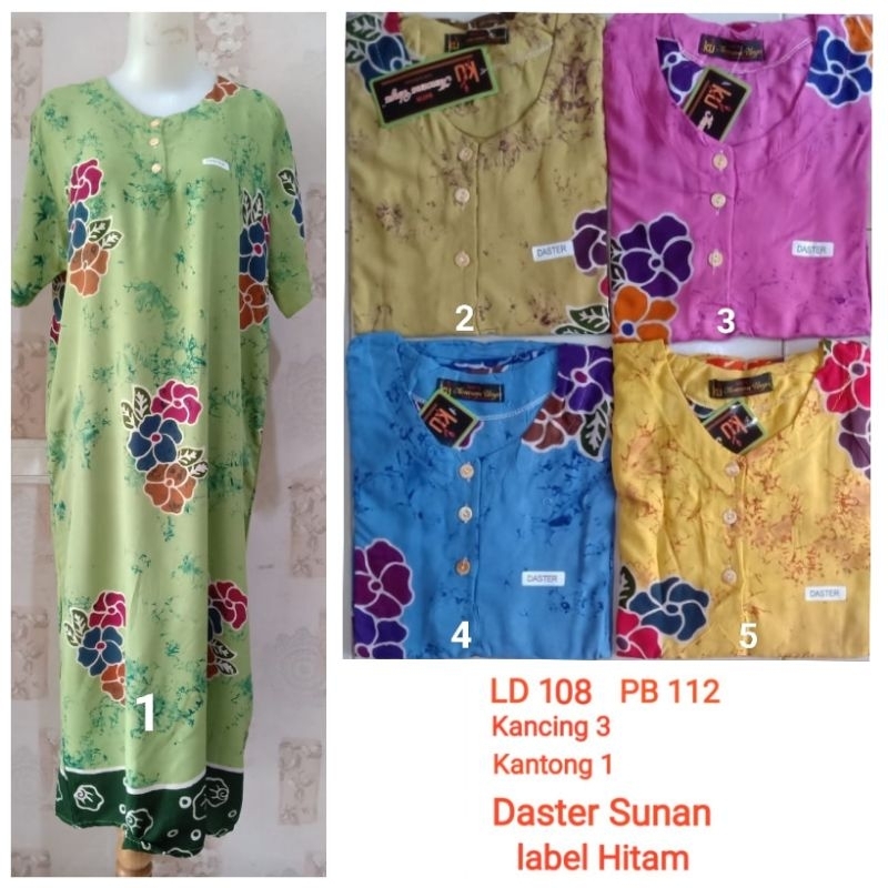 Daster Sunan Kencana Ungu label Hitam LD 110 cm