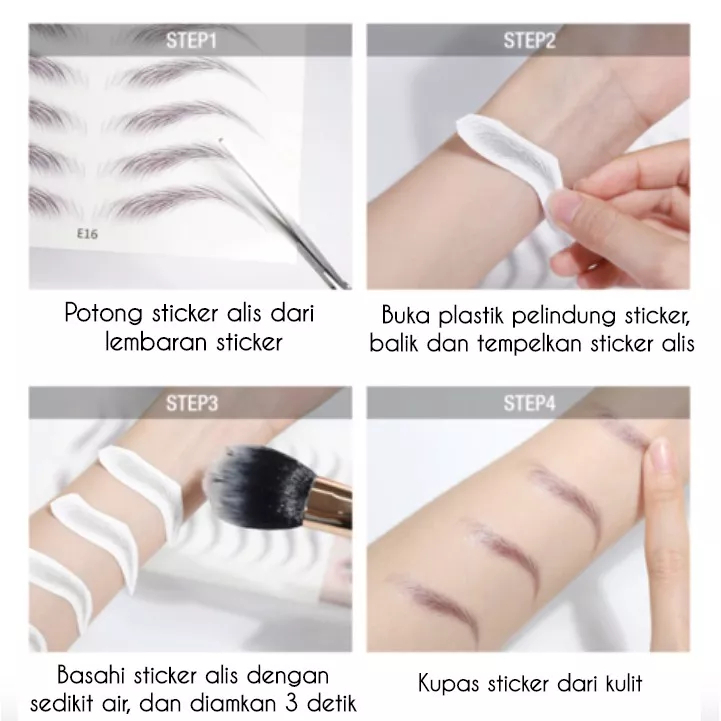 Sticker Alis Waterproof 4D Eyebrow Tattoo Alis Waterproof Eyebrow Sticker Tato Alis Stiker Alis Sulam Alis