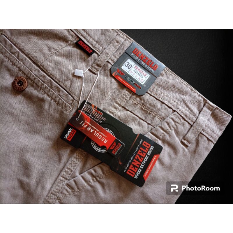 Celana Pendek Pria Chino Bahan Cardinal Soft Jeans Tebal
