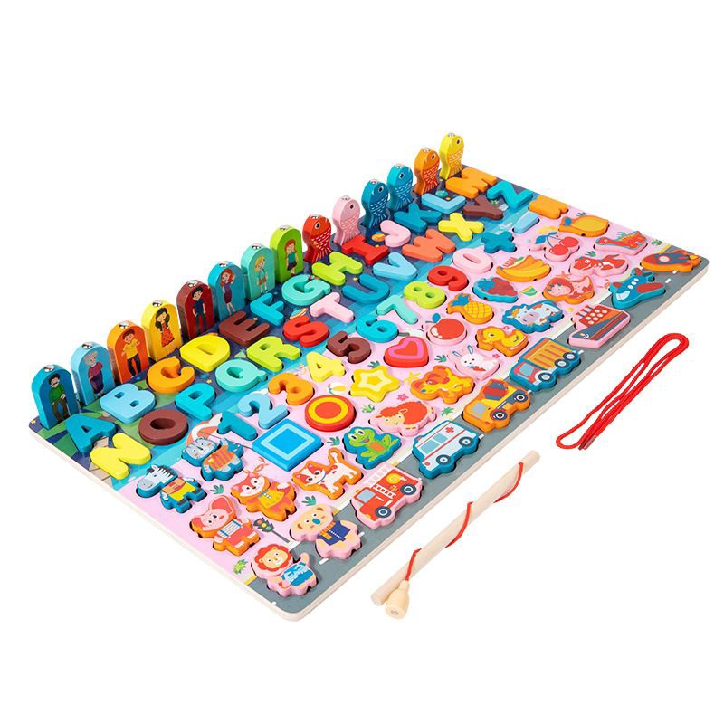 NEW  Montessori Puzzle Games 7 in 1 / 8 in 1 / 9 in 1 / 10 in 1 Matching Board Game Papan Mainan