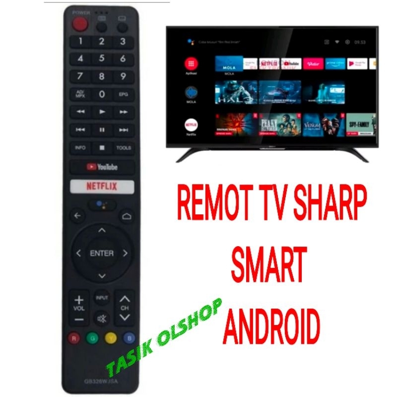 PROMO REMOTE TV SHARP SMART ANDROID GB326WJSA