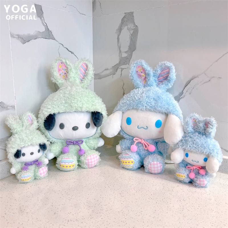 BONEKA CINNAMOROLL KUROMI MELODY HELLO KITTY POCHACCO DOG HOODIE FLUFFY CORAK