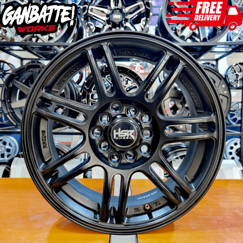 VELG MOBIL ORIGINAL DESIGN MODEL RPF1 WARNA HITAM DOP LUBANG 5