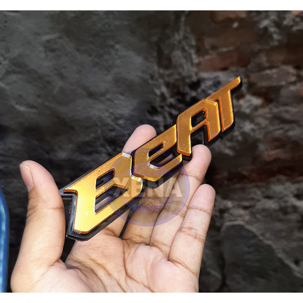 EMBLEM BEAT TIMBUL LOGO BEAT BUKAN STIKER ATAU STICKER TIMBUL STIKER MOTOR EMBLEM LOGO BEAT 3D TIMBUL EMBLEM BEAT