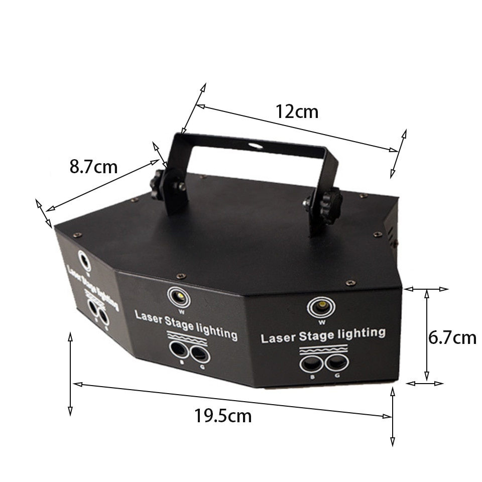 LINYEE Laser Stage 9 eye DMX control &amp; Sensor suara Lampu proyektor laser sorot Disco 9-eye RGB Disco Lamp DMX Remote Stage DJ Strobe Light Control Laser Light Party KTV Bar Stage Lighting Decoration Led Light DMX 7CH Controller Color Strobe LED PAR Lamp