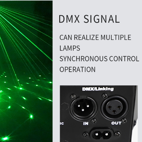 LINYEE Laser Stage 9 eye DMX control &amp; Sensor suara Lampu proyektor laser sorot Disco 9-eye RGB Disco Lamp DMX Remote Stage DJ Strobe Light Control Laser Light Party KTV Bar Stage Lighting Decoration Led Light DMX 7CH Controller Color Strobe LED PAR Lamp