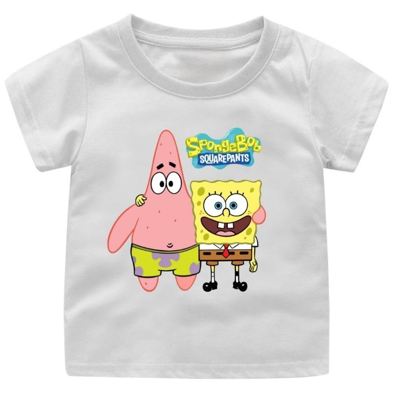 Baju Kaos Anak Usia 1-12Tahun Gambar Patrick spongebob Terbaru