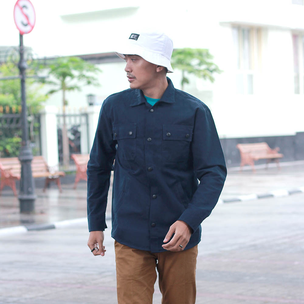 Justrue Jaket Semi Parka Pria Navy