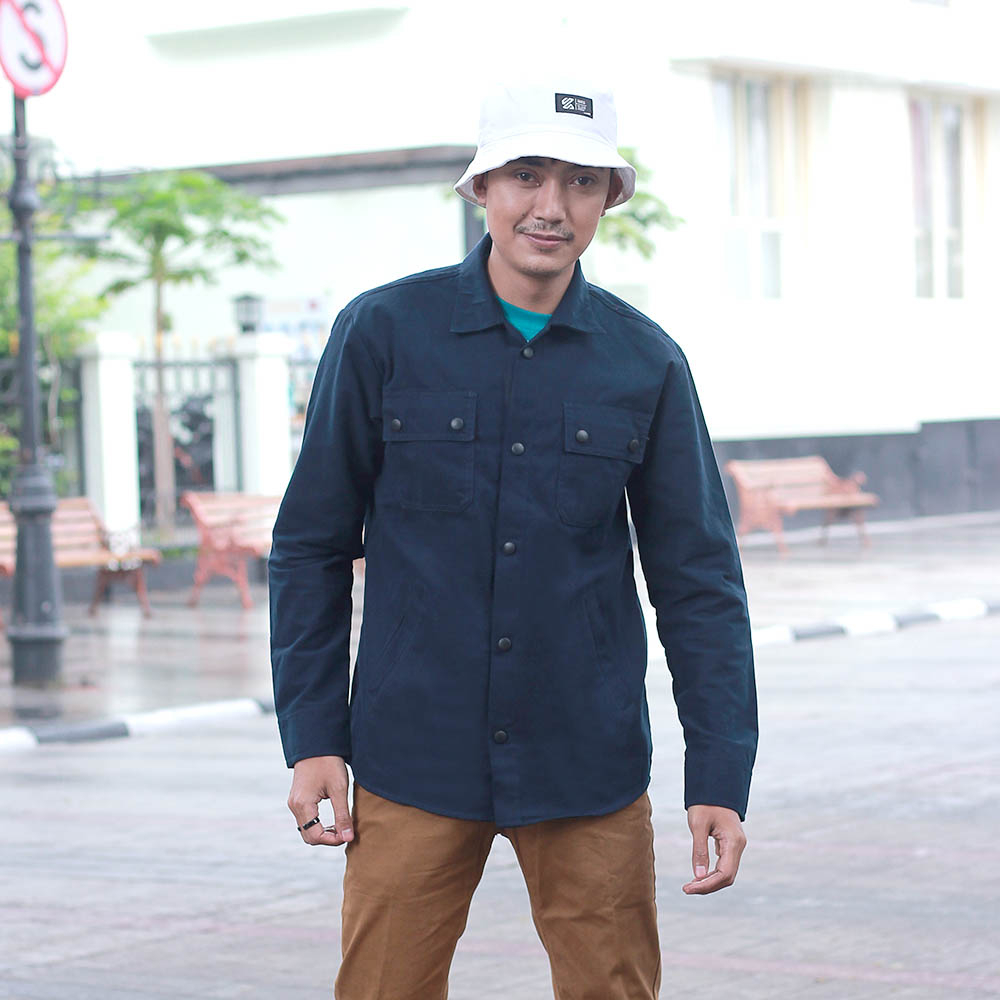 Justrue Jaket Semi Parka Pria Navy